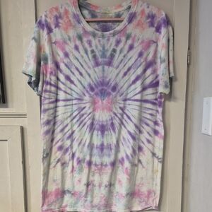 Vibrant Multicolor Tie-Dye Short Sleeve Tee